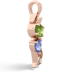 Peridot Kitten 14K Rose Gold pendant P5780