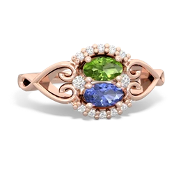 Peridot Love Nest 14K Rose Gold ring R5860