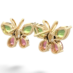 Peridot Butterfly 14K Yellow Gold earrings E2215