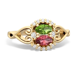 Peridot Love Nest 14K Yellow Gold ring R5860