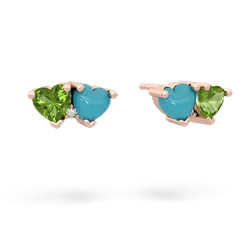 Peridot Sweethearts 14K Rose Gold earrings E5260