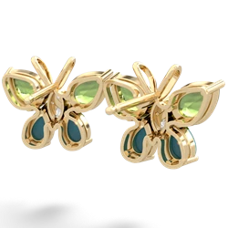 Peridot Butterfly 14K Yellow Gold earrings E2215