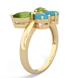 Peridot Butterfly 14K Yellow Gold ring R2215