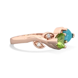 Peridot Floral Elegance 14K Rose Gold ring R5790