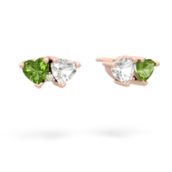 Peridot Sweethearts 14K Rose Gold earrings E5260