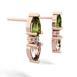 Peridot Bowtie Drop 14K Rose Gold earrings E0865