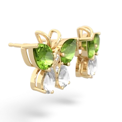 Peridot Butterfly 14K Yellow Gold earrings E2215