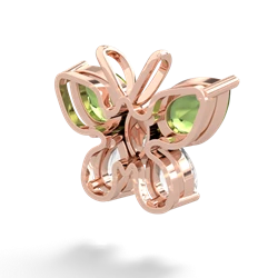 Peridot Butterfly 14K Rose Gold pendant P2215