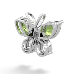 Peridot Butterfly 14K White Gold pendant P2215