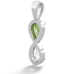 Peridot Infinity 14K White Gold pendant P5050