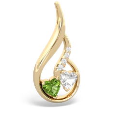 Peridot Keepsake Curves 14K Yellow Gold pendant P5450