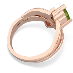 Peridot Split Band Swirl 14K Rose Gold ring R2341