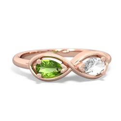 Peridot Infinity 14K Rose Gold ring R5050