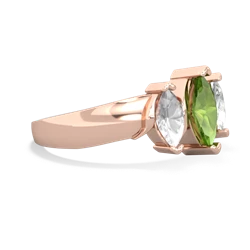 Peridot Three Peeks 14K Rose Gold ring R2433