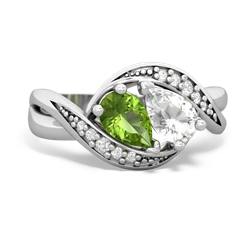 Peridot Summer Winds 14K White Gold ring R5342