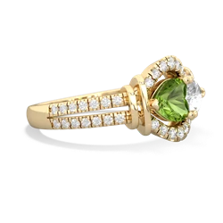 Peridot Art-Deco Keepsake 14K Yellow Gold ring R5630