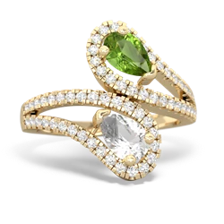 Peridot Diamond Dazzler 14K Yellow Gold ring R3000