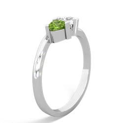 Peridot Sweethearts 14K White Gold ring R5260