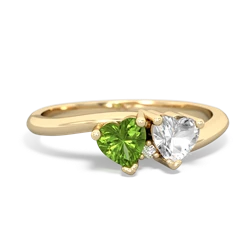 Peridot Sweethearts 14K Yellow Gold ring R5260