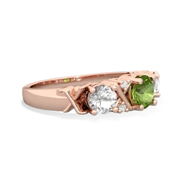 Peridot Hugs And Kisses 14K Rose Gold ring R5016