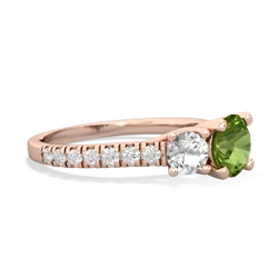 Peridot Pave Trellis 14K Rose Gold ring R5500