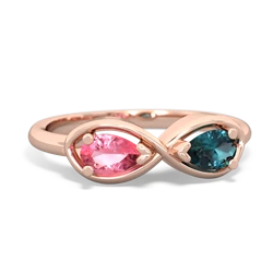 Lab Pink Sapphire Infinity 14K Rose Gold ring R5050