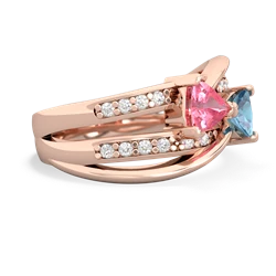 Lab Pink Sapphire Bowtie 14K Rose Gold ring R2360