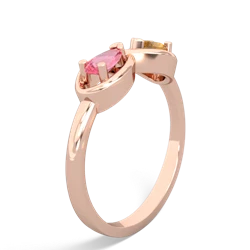 Lab Pink Sapphire Infinity 14K Rose Gold ring R5050