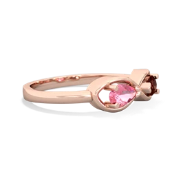 Lab Pink Sapphire Infinity 14K Rose Gold ring R5050