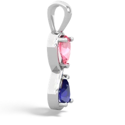 Lab Pink Sapphire Infinity 14K White Gold pendant P5050