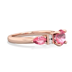 Jade 6Mm Round Eternal Embrace Engagement 14K Rose Gold ring R2005