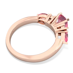 Onyx 6Mm Round Eternal Embrace Engagement 14K Rose Gold ring R2005