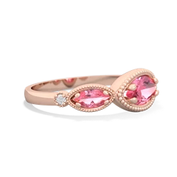 Onyx Milgrain Marquise 14K Rose Gold ring R5700