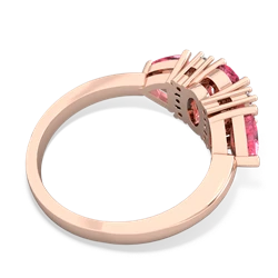 Opal Antique Style Three Stone 14K Rose Gold ring R2186