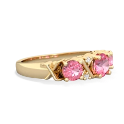 London Topaz Hugs And Kisses 14K Yellow Gold ring R5016