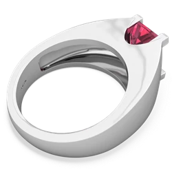 Lab Pink Sapphire Men's 14K White Gold ring R1836