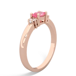 Lab Pink Sapphire Simply Elegant East-West 14K Rose Gold ring R2480