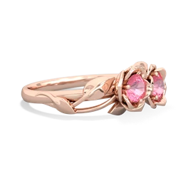 Lab Pink Sapphire Rose Garden 14K Rose Gold ring R5510