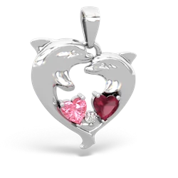 matching pendants - Dolphin Heart