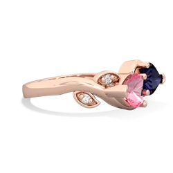 Lab Pink Sapphire Floral Elegance 14K Rose Gold ring R5790