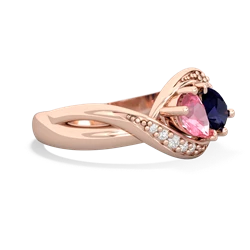 Lab Pink Sapphire Summer Winds 14K Rose Gold ring R5342