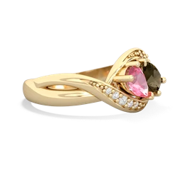 Lab Pink Sapphire Summer Winds 14K Yellow Gold ring R5342