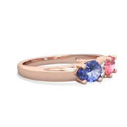 Lab Pink Sapphire Pear Bowtie 14K Rose Gold ring R0865