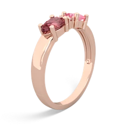 Lab Pink Sapphire Pear Bowtie 14K Rose Gold ring R0865