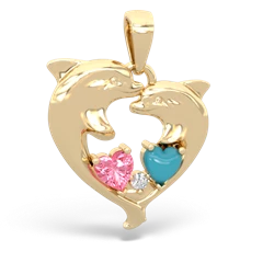 matching pendants - Dolphin Heart