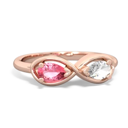 Lab Pink Sapphire Infinity 14K Rose Gold ring R5050