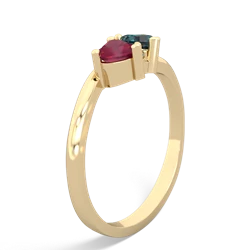 Ruby Sweethearts 14K Yellow Gold ring R5260