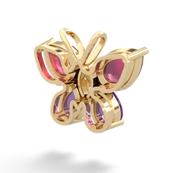 Ruby Butterfly 14K Yellow Gold pendant P2215