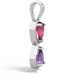 Ruby Infinity 14K White Gold pendant P5050