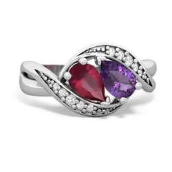 Ruby Summer Winds 14K White Gold ring R5342